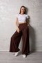 Women's Pleated Palazzo Pants with Hidden Pockets - 4