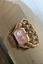 Pink Stone Elegant Design Special Women's Baguette Band Women's Wristwatch - 6