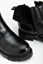 Women's Black Fur-Lined Waterproof Stitched Lightweight Rubber Non-Slip Sole Guaranteed Winter Casual Boots - 6