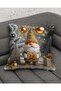 New Year Themed 3D 4-Piece Digital Printed Gift Throw Pillow Cover Set with Deer and Snowman Figures - 6