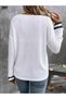 Women's V-Neck Long Sleeve Waffle Blouse - 3