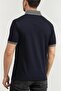 Men's Polo Neck T-Shirt Navy Blue - 3