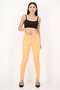Women Regular Fit Solid Chino Pants, Light Orange - 4