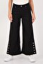 Women Regular Fit Solid Wide Leg Pants, Black