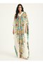 Cicek printli kaftan abaya - 3