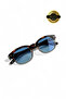 Azure Gradient Blue Glass Acetate Frame Sunglasses Anti-Reflection Uv400 Protection Premium Series - 4