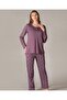 Long Sleeve Seasonal Pajama Set Viscose 790-35 - 3
