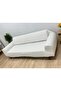 Jacquard 3 3 1 1 Cream Elastic Sofa Cover |   Elastic Seat Cover |   Seat Cover Set - 4