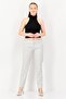 Women Cigarette Fit Heather Dress Pants, Light Grey - 3