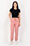 Women Regular Fit Plain Jogger Pants, Old Rose - 4