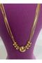 Gold Color 4 Chain Stainless Steel Ball Detailed Women's Steel Necklace Non-Tarnish Gold Necklace - 7