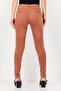 Women Regular Fit Solid Straight Leg Pants, Rust - 3