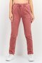 Women Cargo Fit Solid Jogger Pants, Old Rose