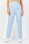 Women Regular Fit Solid Straight Leg Pants, Light Blue