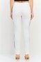 Women Cigarette Fit Solid Straight Leg Pants, White - 3