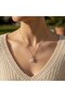 Women's Necklace – Gold Chain with Transparent Stones, Elegant Design with Star Detail - 2