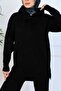 Hooded Knitwear Set S1079 Black - 2