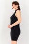 Women Slim Fit Sleeveless Outdoor Dress, Black - 2