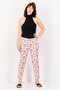 Women Cropped Fit Floral Print Chino Pants, Multicolor - 4