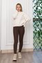 Women's Winter Cream Round Neck Soft Knit Sweater 258181 - 4