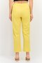 Women Street Fit Textured Straight Leg Pants, Mustard Yellow - 3