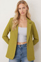 Women's Oil Green Single Button Jacket Arm-20K001020 - 2