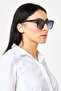 Women 207866PJP5408 Rectangular Sunglasses, Navy - 2
