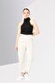 Women Boyfriend Washed No Stretch Jeans, Light Beige - 2