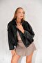 Detailed New Season Bomber Leather Jacket - 5