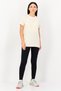 Women Sportswear Fit Short Sleeve Outdoor T-Shirt, Cream - 4