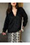 Women's Black Plush Oversize Knit Cardigan 91 - 3