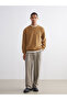 Lcw vision brown crew neck men's sweatshirt - 2