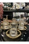 First Class Gold Plate Gold Crystal Glass 6-Person Tea Set - 2