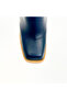 Navy Blue Genuine Leather Thick Heeled Square Toe Women's Boots – 8 cm Heels - 7