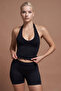 Etna Black Seamless Scrunch Recovery Sports Shorts - 4