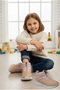 Front Zippered Ankle-Length Girls' Sneaker Casual Sports Boots Shoes - 7