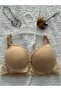 Double Cross Lace Detail Padded Bra - 3