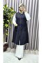 Women's Plus Size Comfortable Fit Ottoman Fabric Four Seasons Steel Knitted Vest - 4