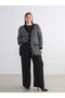 Lcwaikiki Classic Black Elastic Waist Wide Leg Women Pleated Pants W5K110Z8 - 2
