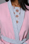Women's Polka Dot Pajama Set with Robe, 3-Piece Set - 3