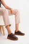 Yerna Rubber Laced Women's Genuine Leather Shoes Brown Skin - 3