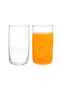 Std White Leaves Musette Set of 4 Soft Drink Glasses - 365 ml Classic - 2