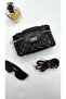 Quilted Patterned Shiny Leather Shoulder Bag - 2
