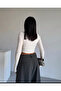 Women's Crop Bluz with Circular Neck, Finger-Hole Detail, Soft Touch Modal Fabric, Ml99371 - 3