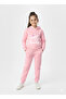 Sweet little printed kids' hooded premium compact sweatshirt tracksuit set with pockets and drawstring. - 2
