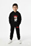 Astro Bear Printed Children's Hooded Premium Compact Sweatshirt Tracksuit with Pockets and Drawstrings - 2