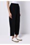 Regular Fit Mid Waist Straight Women's Black Sweatpants - 4