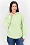 Women Ruched Long Sleeve Hoodie, Light Green