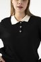 Women's Polo Neck Button Detailed Knitwear Sweater Black - 25K 2546 - 2