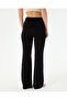 Women's Black Ecovero ™ Viscose Folding Waist Lounge Home Pants - 2